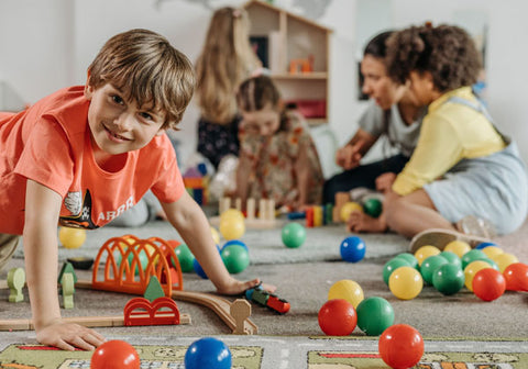 kids playing with balls