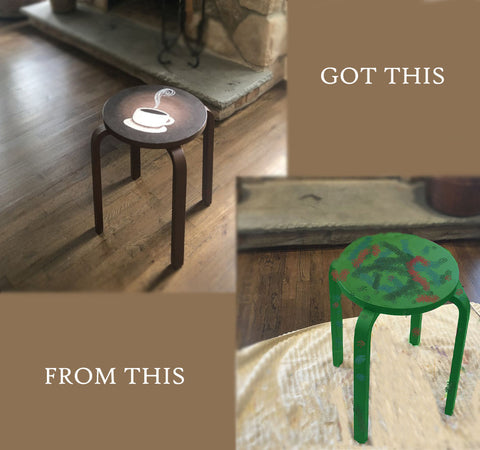 refurbished stool
