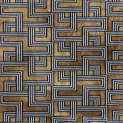 AUTHENTICITY Jacquard velvet fabric with graphic pattern By Aldeco