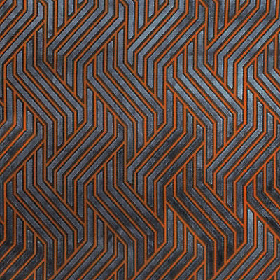 AUTHENTICITY Jacquard velvet fabric with graphic pattern By Aldeco