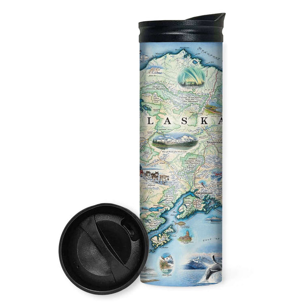 Shenandoah National Park Line Map Insulated Water Bottle