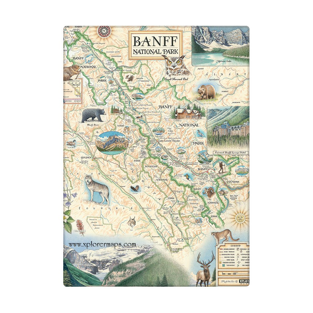 Magnets Banff National Park Xplorer Maps