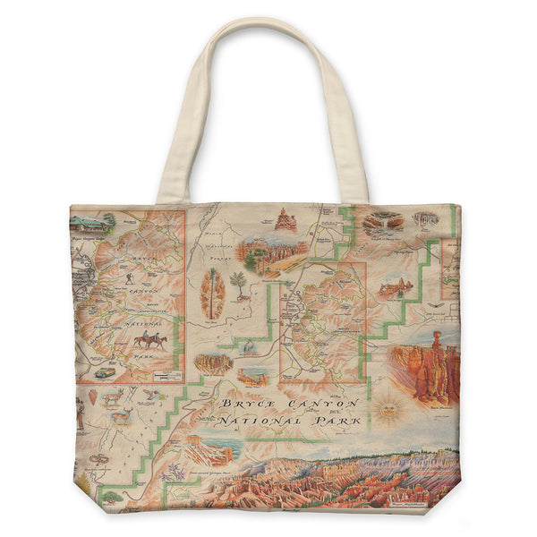 Red Rock Canyon National Conservation Area Map Canvas Tote Bags