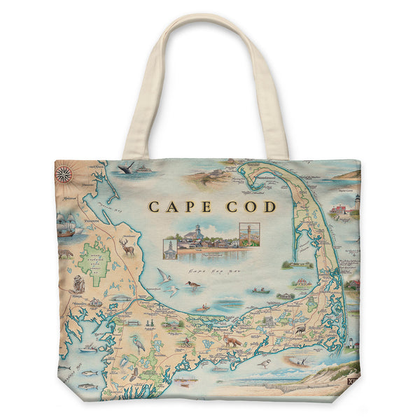 California This is Living Fishing Mountain canvas tote bag