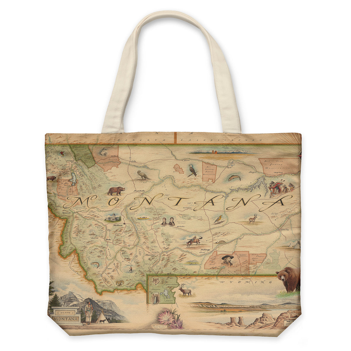 Montana Tote Bags - Montana Maps - Xplorer Maps