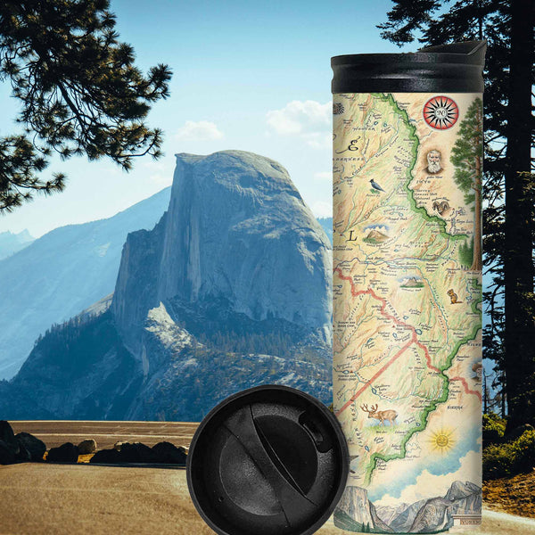 Yosemite National Park - Vintage Travel Coffee Mug by Just Eclectic - Pixels