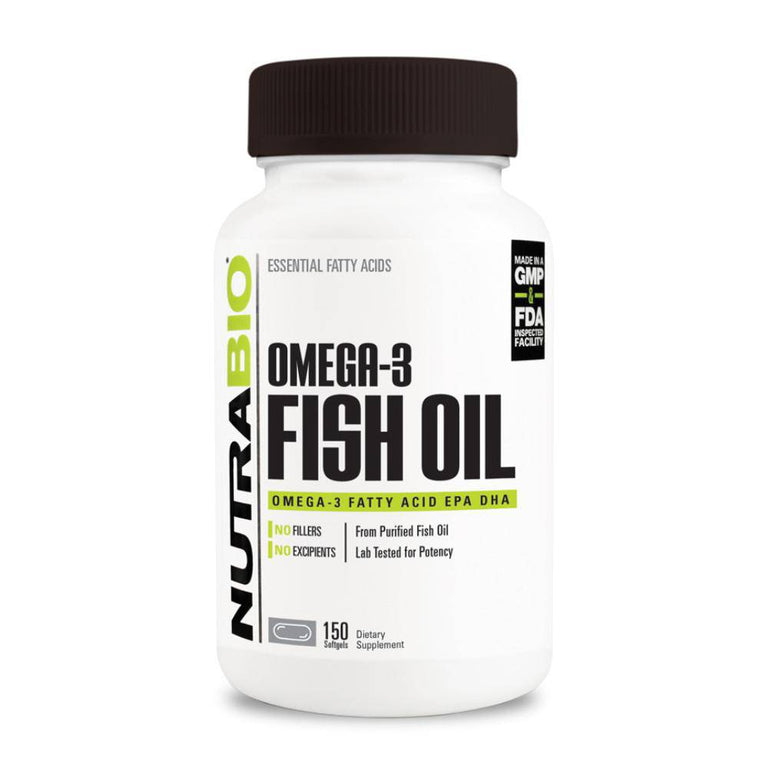 Nutrabio Omega 3 Fish Oil 150ct - FitOne Nutrition Center.