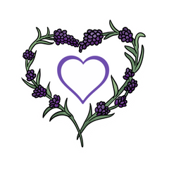 Lavender Heart sticker