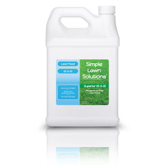 simple lawn solutions white jug of lawn food