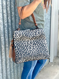 Leopard Hobo Tassel Bag