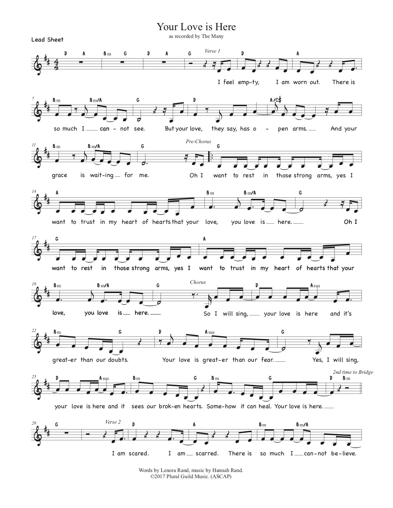 Love Is Here - Sheet Music & Song Download