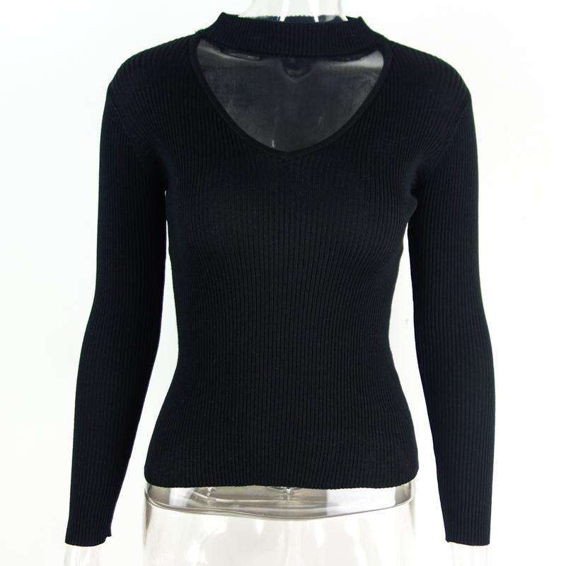Womens Elegant Halter Knitted Sweater Top Short Pullover – STYLEFLAIRE