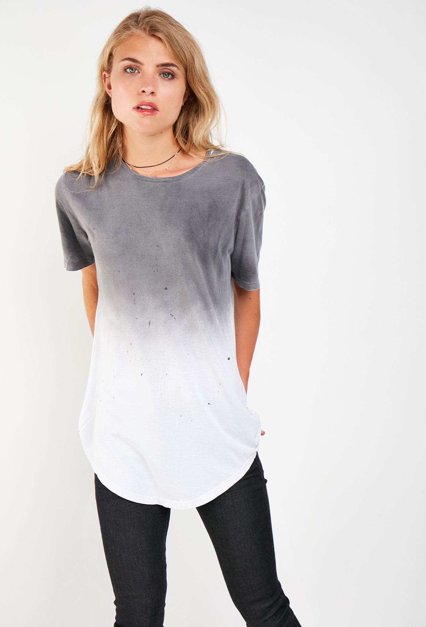 Cameron Curved Tee Splatter