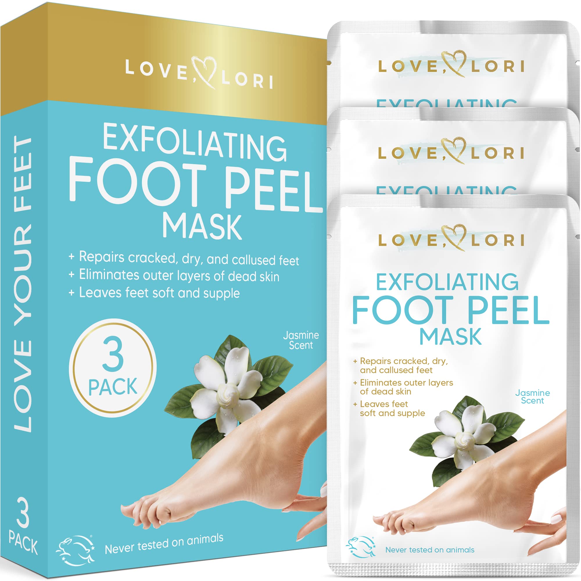  Lavinso Foot Peel Mask for Dry Cracked Feet – 4 Pack Dead Skin  Remover Foot Mask for Cracked Feet and Callus - Exfoliating Feet Peeling  Mask for Soft Baby Feet, Original