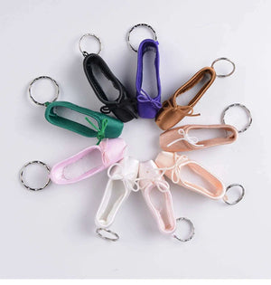 Satin Pointe Shoe KeyChain - Panache Ballet Boutique