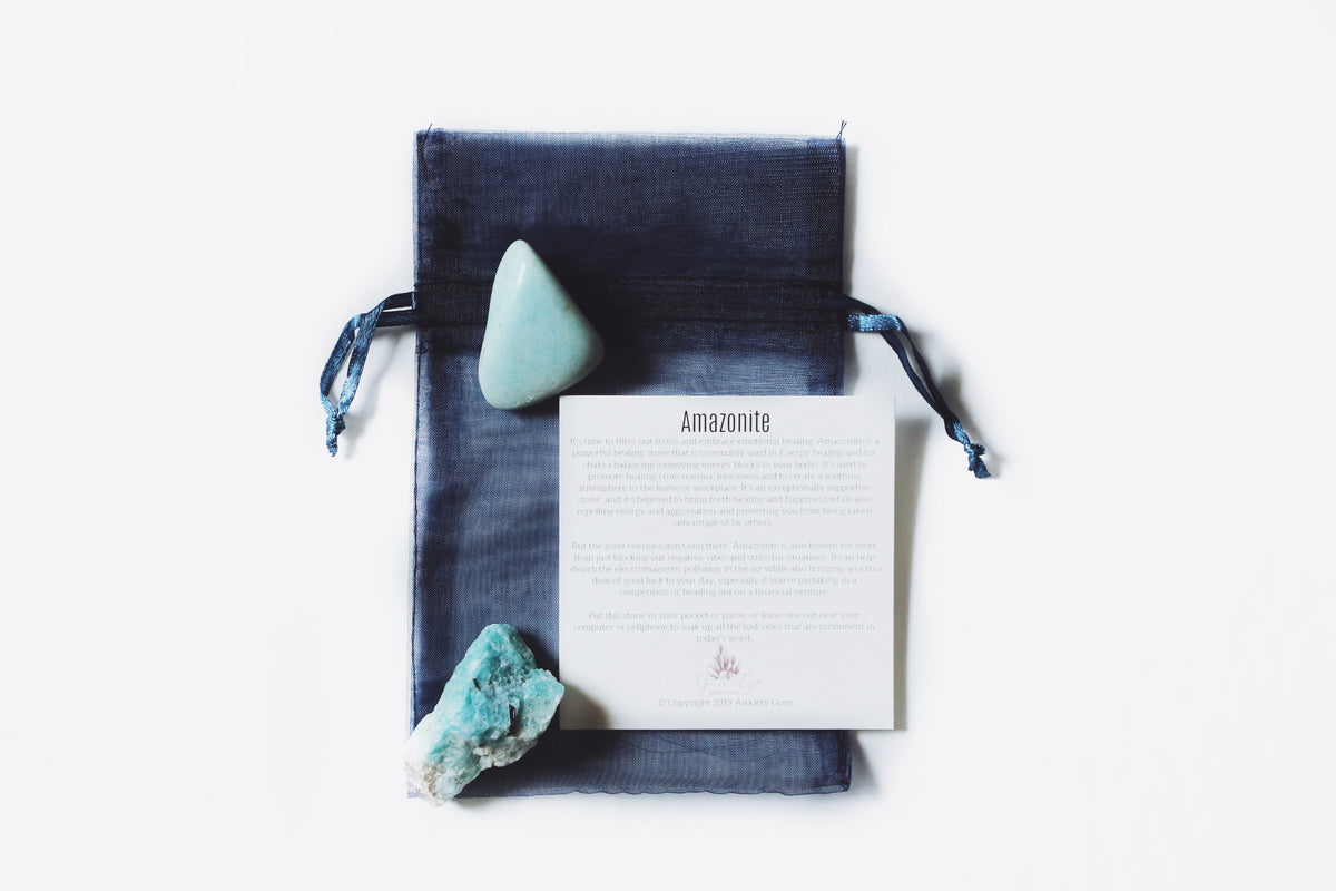 Amazonite Healing Stone Kit Filter Out Stresses And Heal Trauma Anxiety Gone