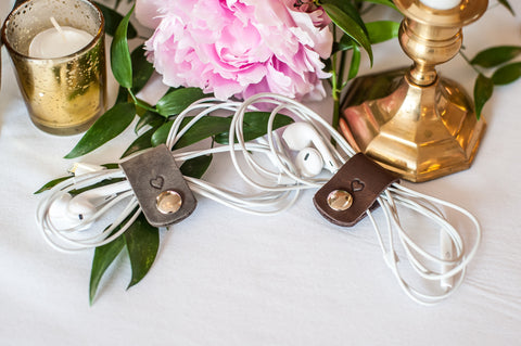 Personalized Leather Cord Wrap Wedding Favors - Ox & Pine Wedding Ideas
