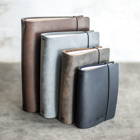 Personalized Leather Journals with a Professional Elastic Closure - Ox & Pine Leather Goods