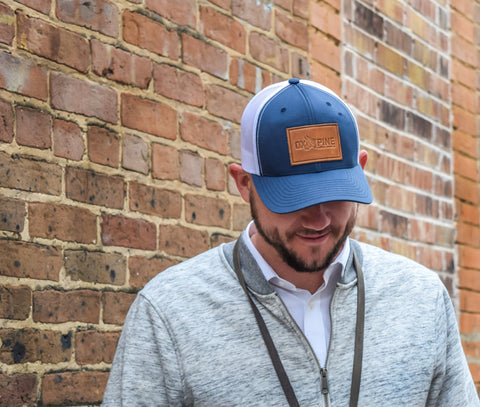 Personalized Leather Patch Trucker Hat - Ox & Pine Leather Goods