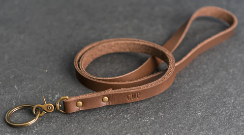 Personalized Leather Lanyard