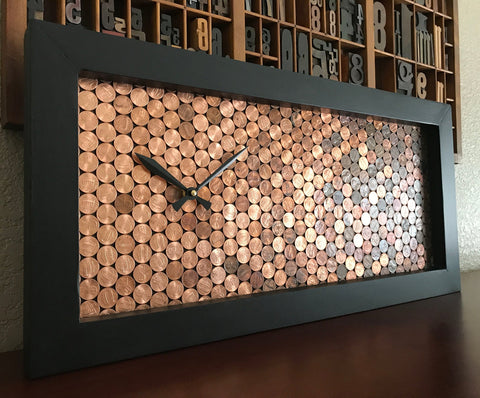 Penny Art Clock - FunCoolWallClocks