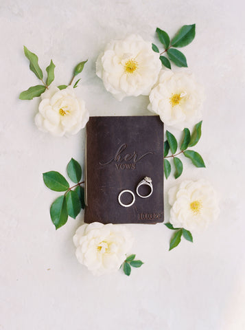 Leather Vow Book Picture by Jen Rodriguez Photography