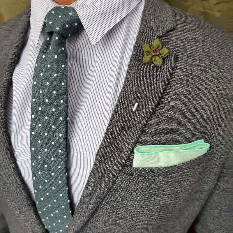 Solid Pastel Lime Pocket Square - Art of The Gentleman