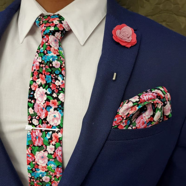 Floral Cotton Candy Pocket Square - Art of The Gentleman