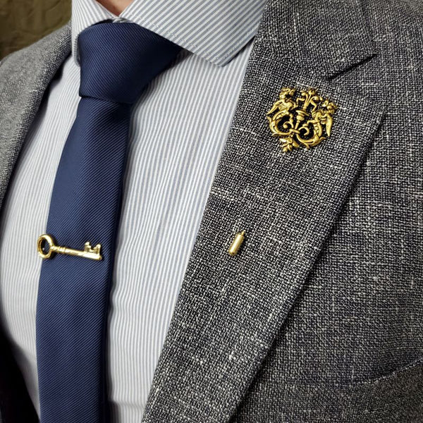 Lapel Pin - Bronze Royal Crest - Art of The Gentleman