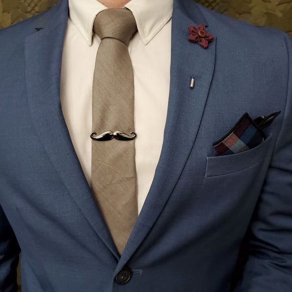 Handlebar Mustache Gun Metal Tie Bar - Art of The Gentleman