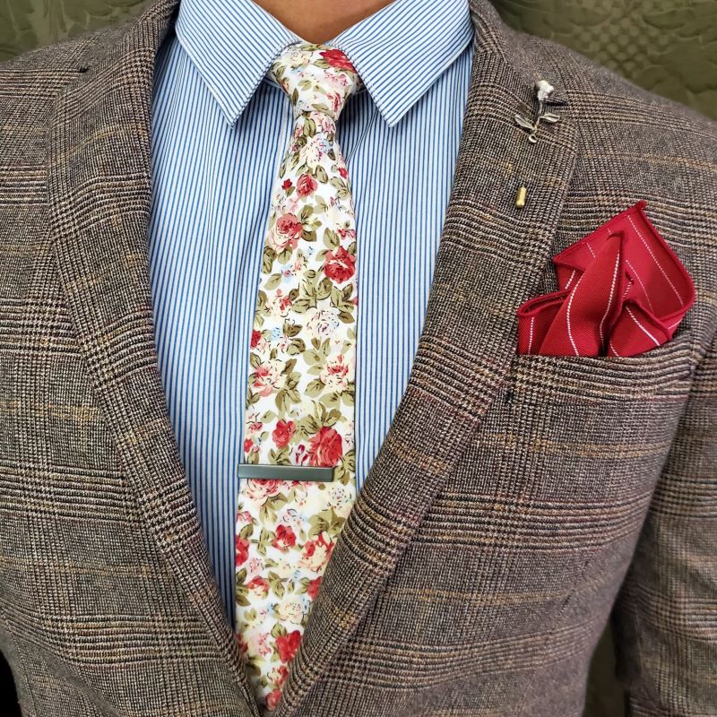 Floral Camellia Tie