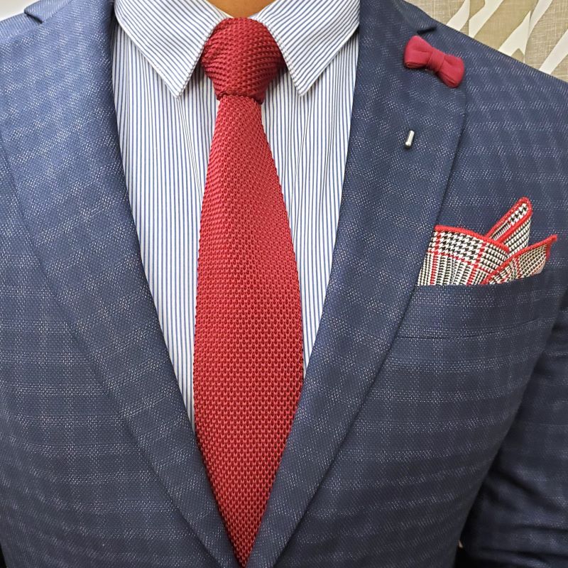 Knitted Burgundy Tie - Art of The Gentleman