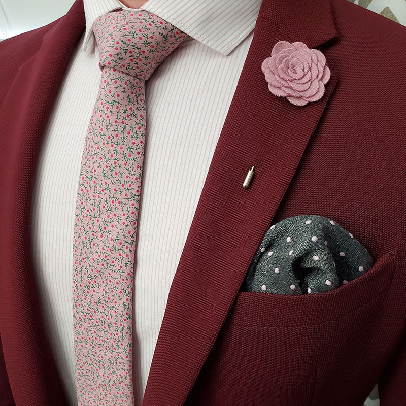 Floral Strawberry Fields Tie Set - Art of The Gentleman
