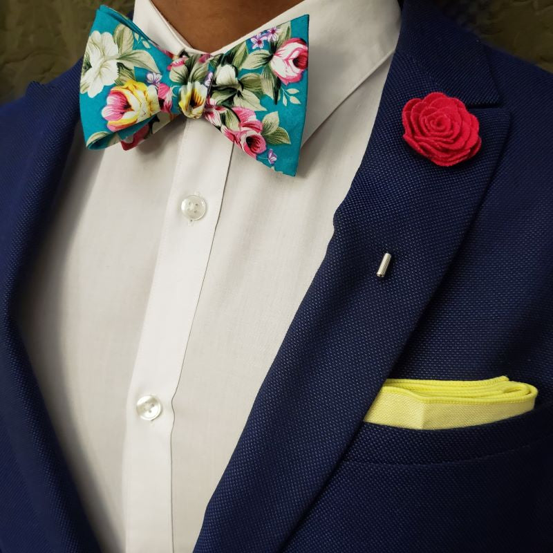 Floral Winter Fresh Self Tie Bow Tie - Art of The Gentleman