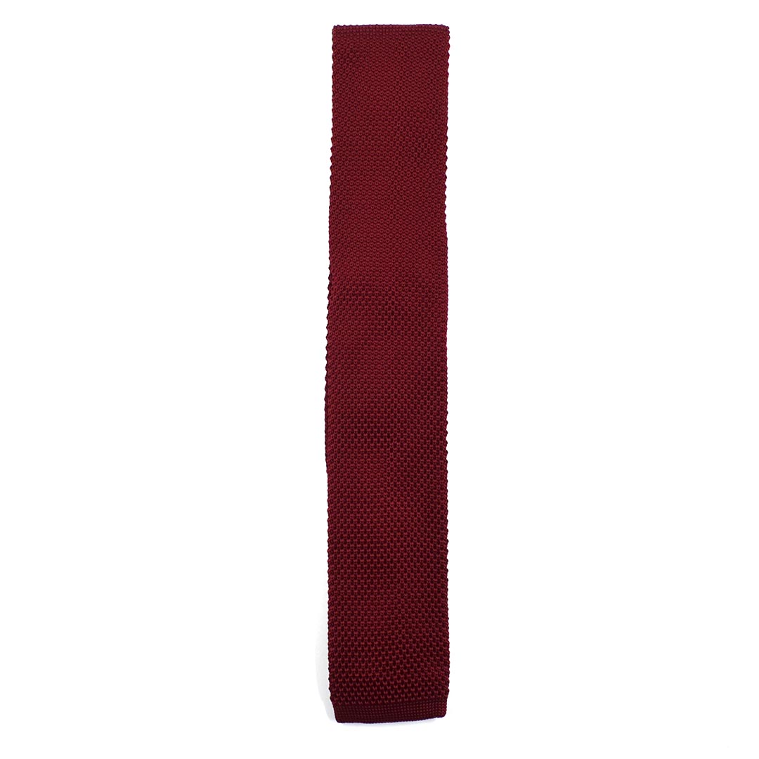 Knitted Burgundy Tie - Art of The Gentleman