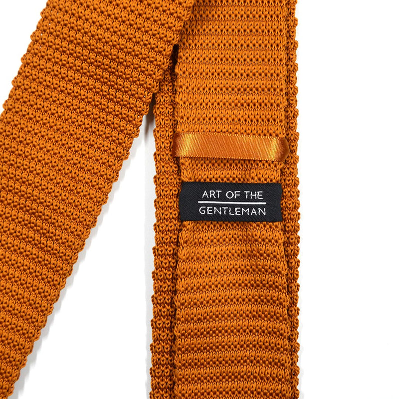 Knitted Burnt Orange Tie Art of The Gentleman