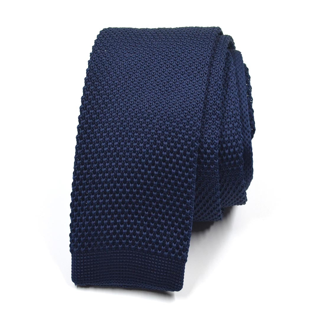 Knitted Navy Tie Art of The Gentleman