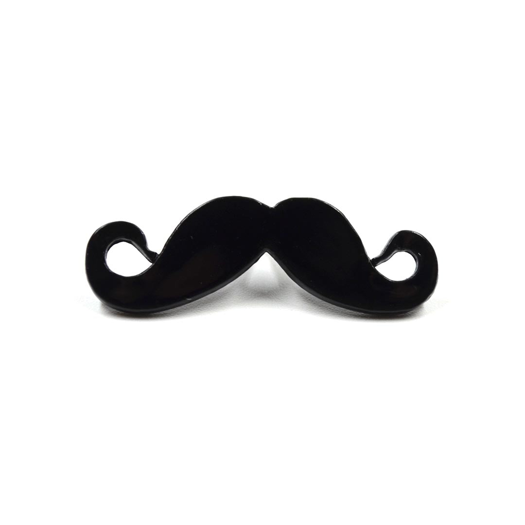 Lapel Pin - Mustache Black - Art of The Gentleman