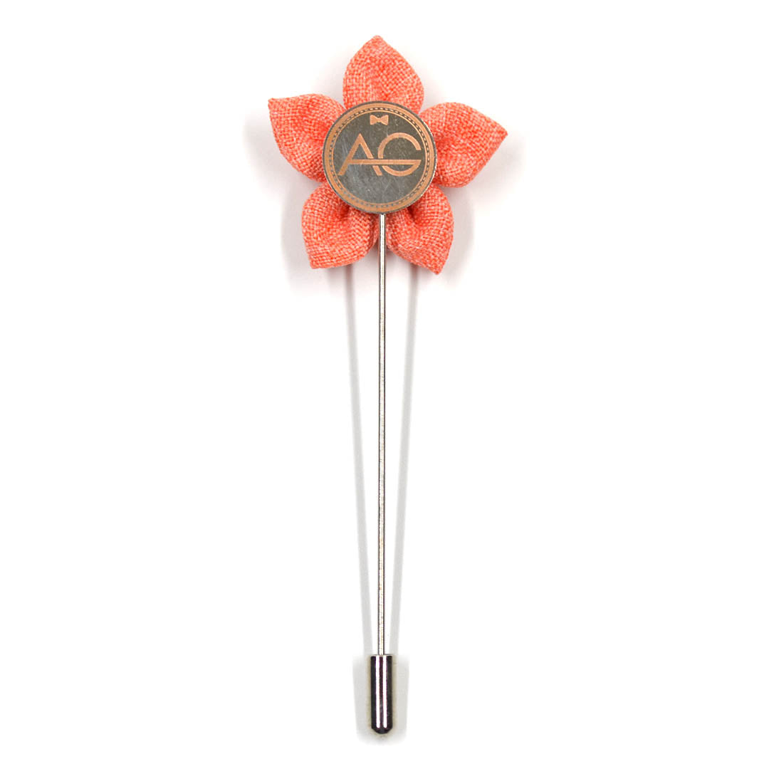 Lapel Pin - Wildflower Orange - Art of The Gentleman