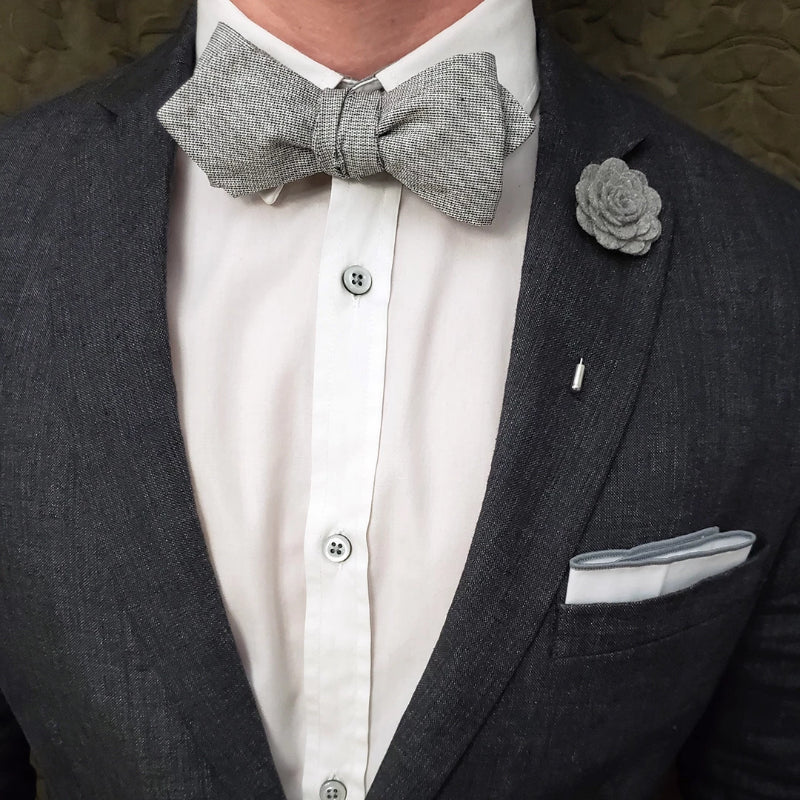 grey bow tie