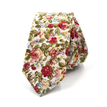 Floral Moss Blossoms Tie