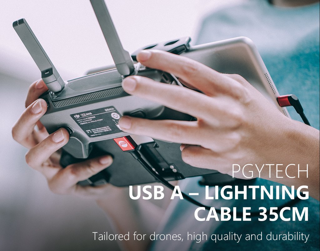 USB A to Lightning Cable 35cm | PgyTech | Southern Sun Drones