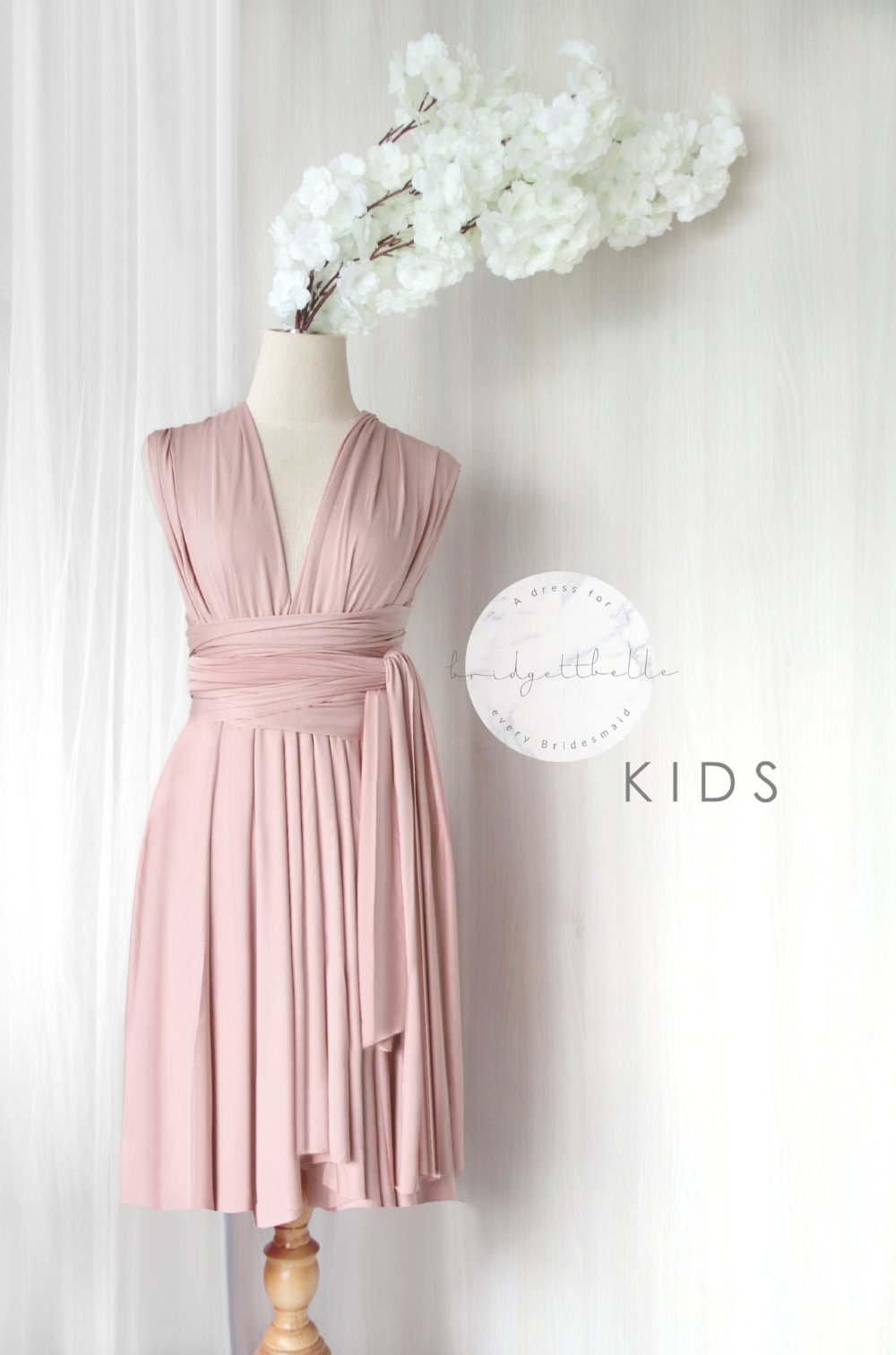 nude pink infinity dress