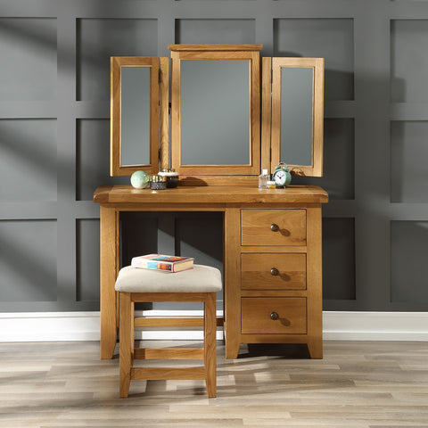 Oakleigh Home Madelaine 4 Drawer Dressing Table with Stool