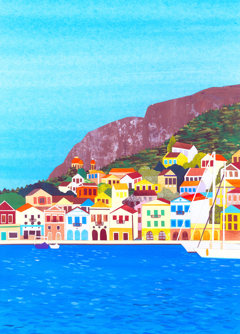 Kastellorizo bespoke collage artwork