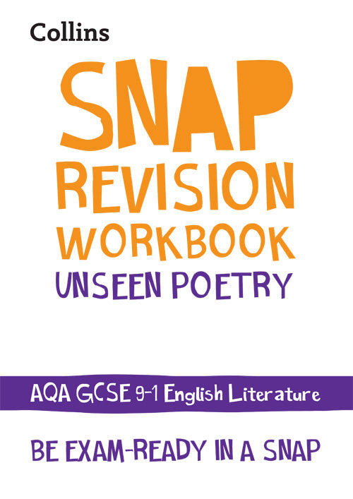 Book cover of Collins Snap Revision Workbook: Unseen Poetry