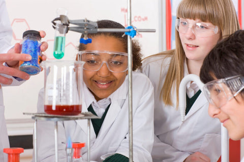 Students taking part in a science experiment