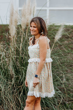 Warm Wildflowers Lace Dress