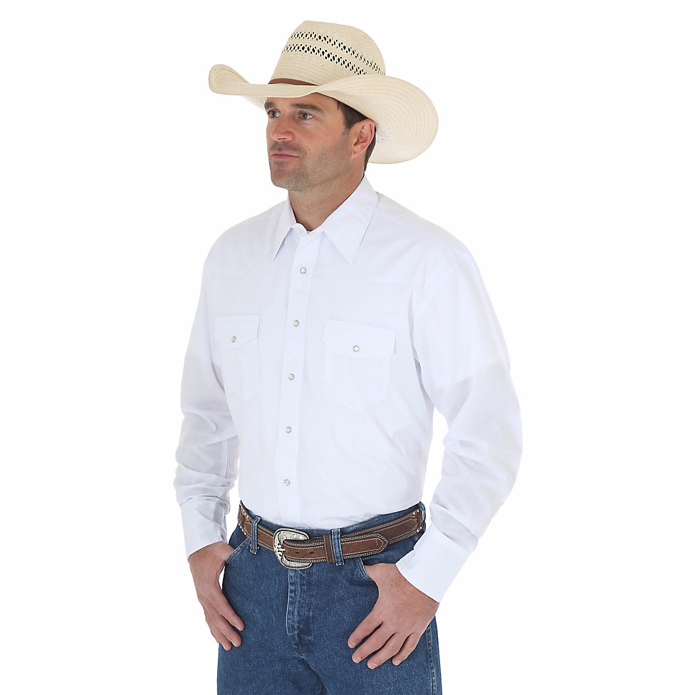Wrangler Men's Western Snap Shirt/71105WH – Mock Brothers Saddlery