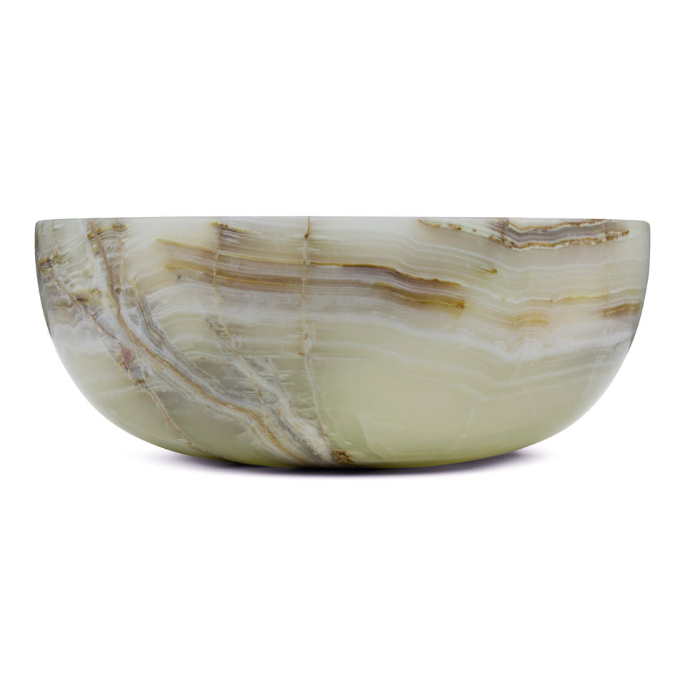 Dome Green Oyster Onyx Vessel Sink